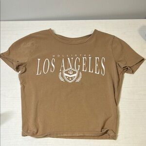 Hollister Women's Brown Los Angeles Graphic Tee